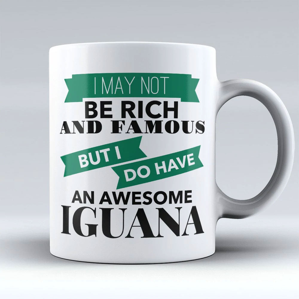 Puede que no sea rico ni famoso, pero tengo unas tazas y vasos de iguana increíbles