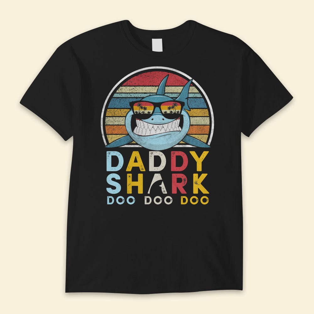 Camisetas vintage con texto "Feliz día del padre", de Daddy Shark