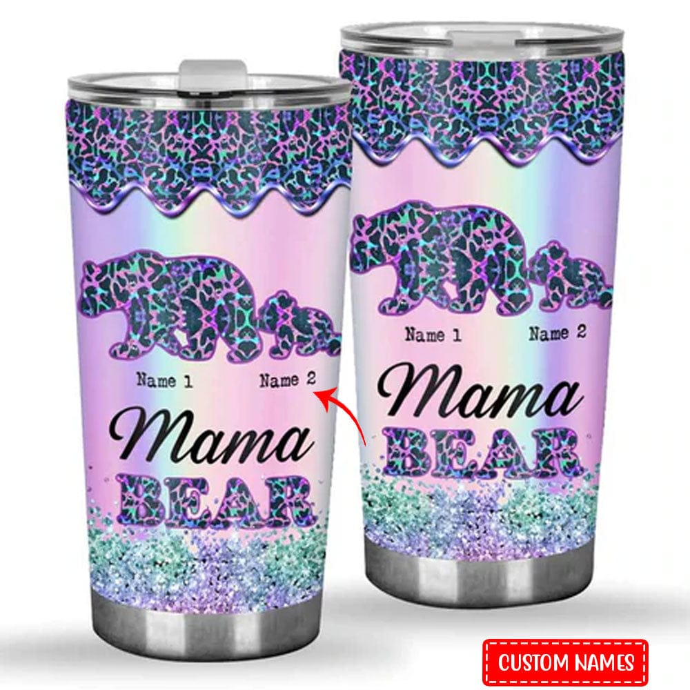 Vaso personalizado para el Día de la Madre con la imagen de Mamá Osa