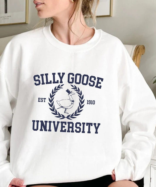 Sudadera de la Universidad Silly Goose, camiseta divertida de Goose