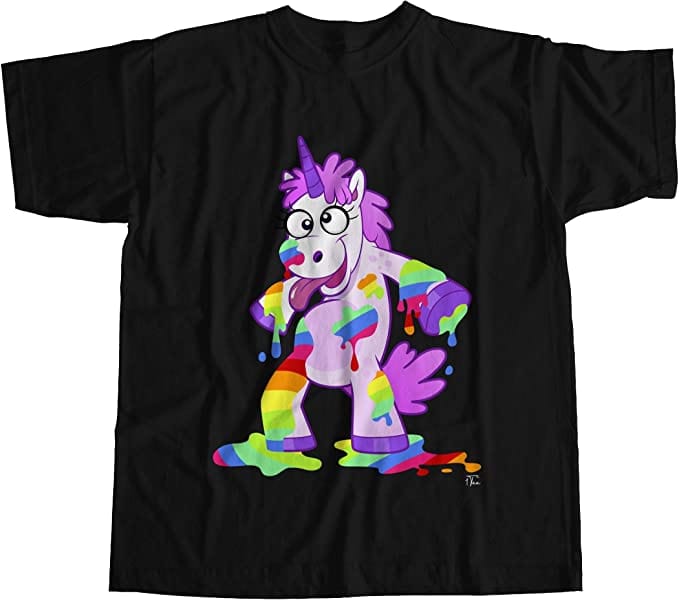 Drunk Unicorn Covered In Rainbow Juice Shirt