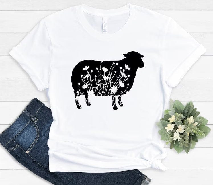 Camisa de oveja con flores