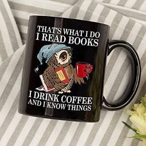 Eso es lo que hago Leo libros Tomo café y sé cosas Taza para amantes de los libros