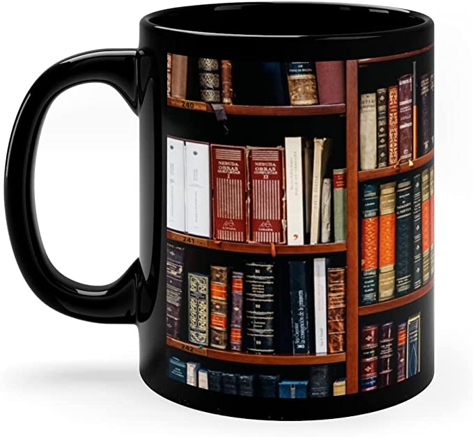 Library Bookshelf Mug