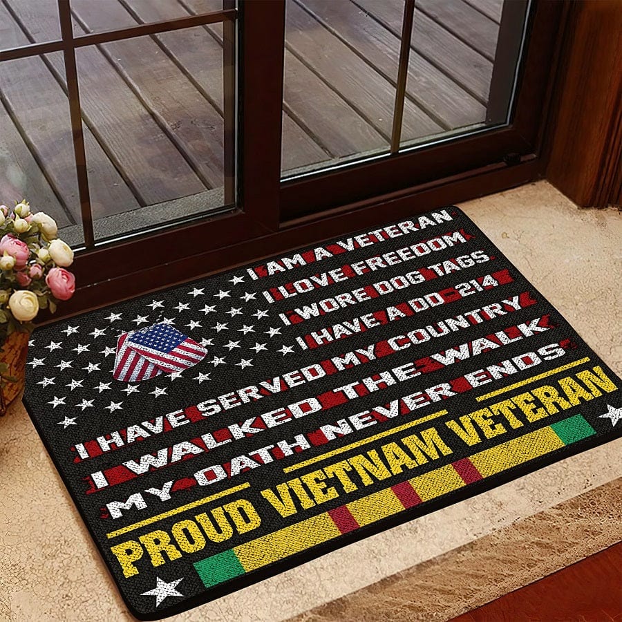 I Am A Veteran Proud Vietnam Veteran Doormat