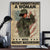 Female Veteran Never Underestimate An Old Woman With Military Background Poster, Canvas