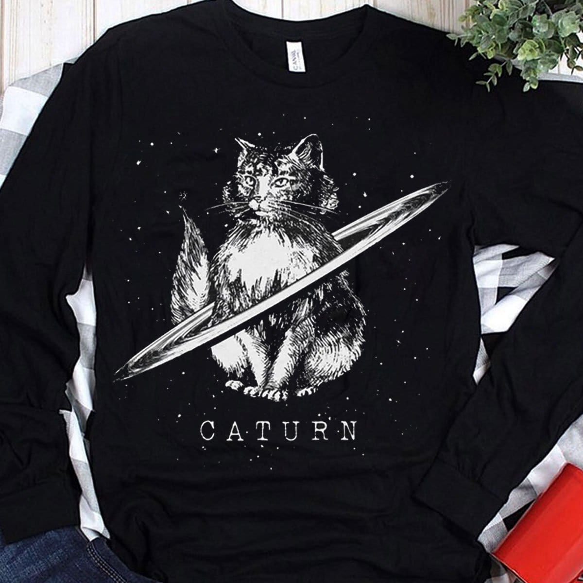Camisetas de gato espacial Caturn