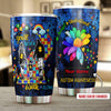Personalized You'll Never Walk Alone Autism Awareness Tumbler