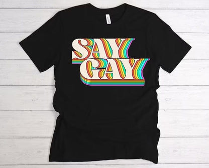 Camiseta LGBT con mensaje "Orgullo Gay"