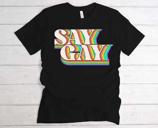 Camiseta LGBT con mensaje "Orgullo Gay"