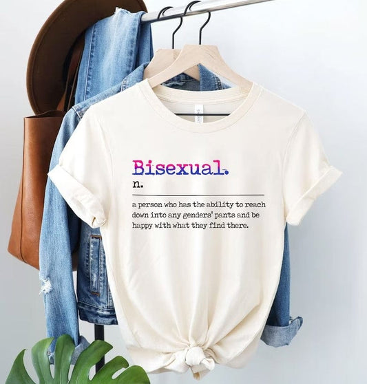 Camiseta LGBT con definición de bisexual