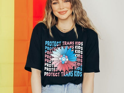 Camiseta del orgullo LGBT de Protect Trans Kids Support Transgénero