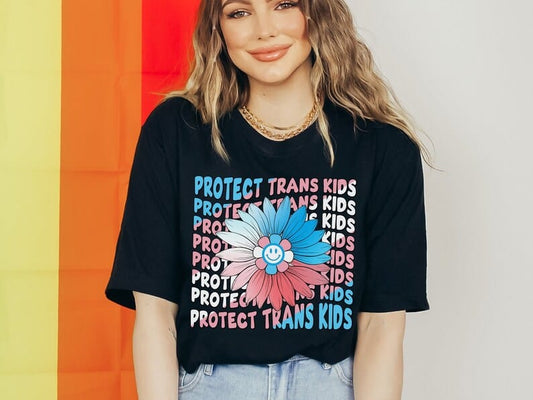 Camiseta del orgullo LGBT de Protect Trans Kids Support Transgénero