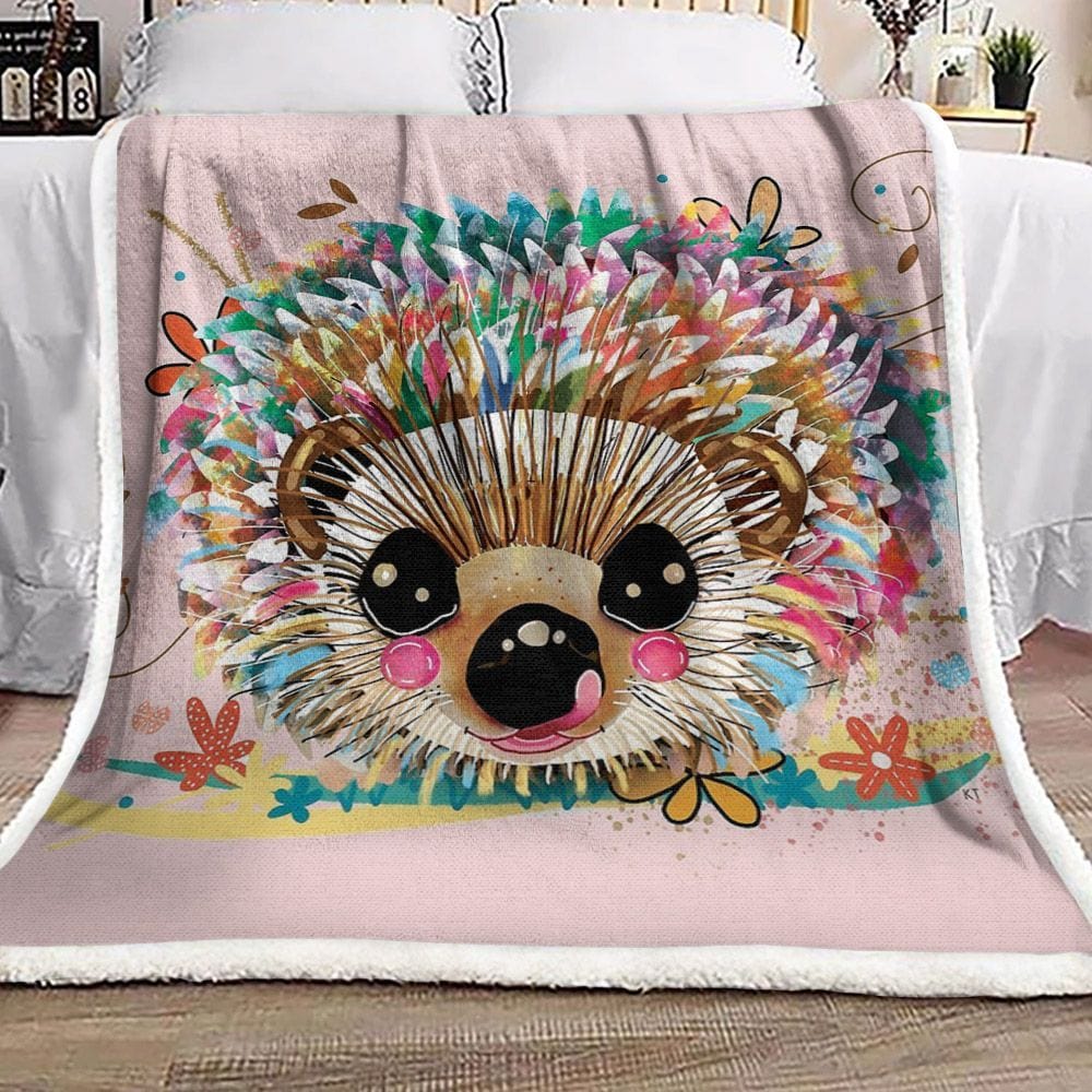 Colorful Cute Hedgehog Blanket