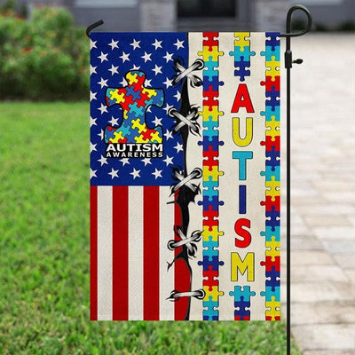Puzzle Piece, Autism American Awareness Flag, House & Garden Flag