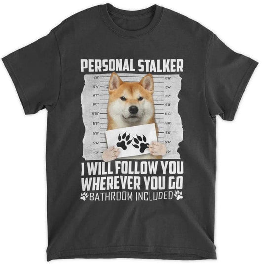 Camiseta de perro Akita Personal Stalker