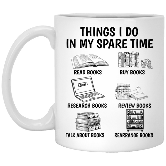 Cosas que hago en mi tiempo libre Leer libros Comprar libros Investigar libros Taza