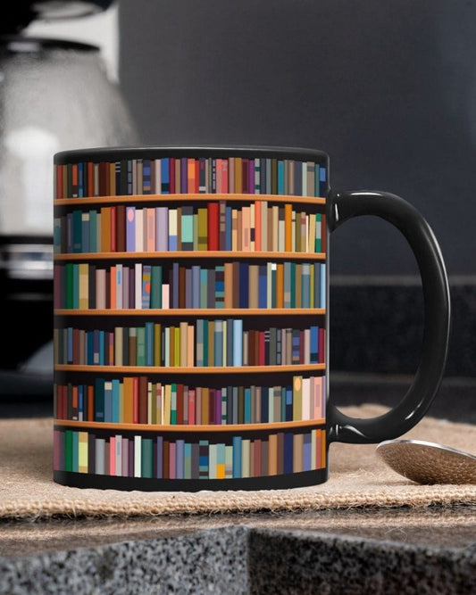 Taza de amante de los libros, bibliotecario y autor