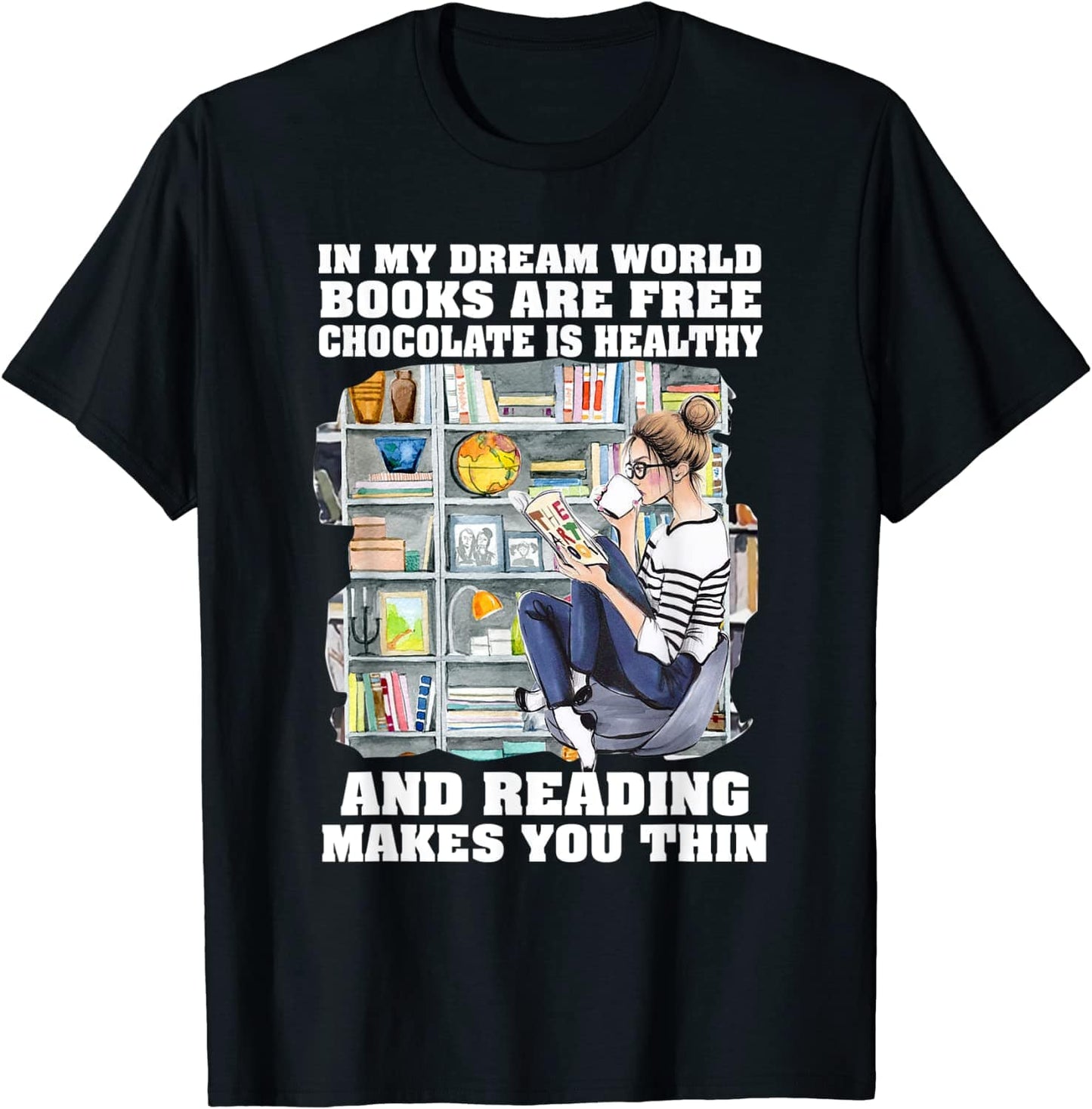 En mi mundo de sueños los libros son gratis Camiseta para chicas amantes de los libros