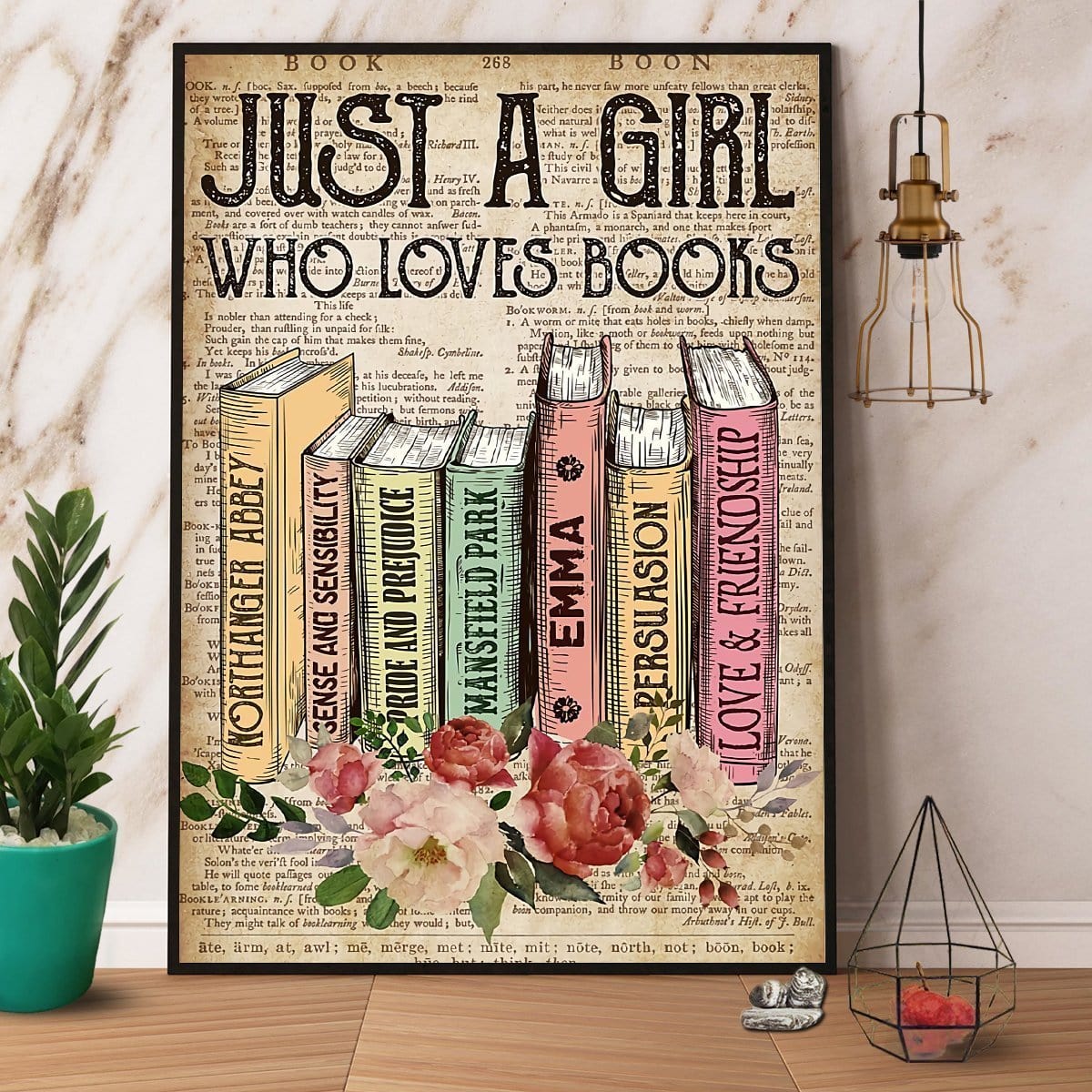 Póster, lienzo, Solo una chica que ama los libros