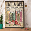 Just A Girl Who Loves Books Poster, Canvas