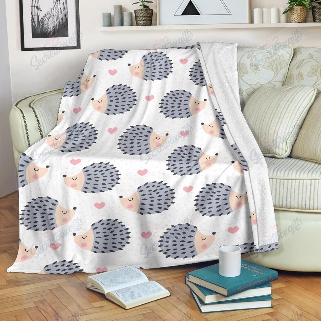 Cute Baby Pattern Hedgehog Blanket