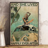 Camping Poster, Canvas For Women, And She Lived Happily Ever After