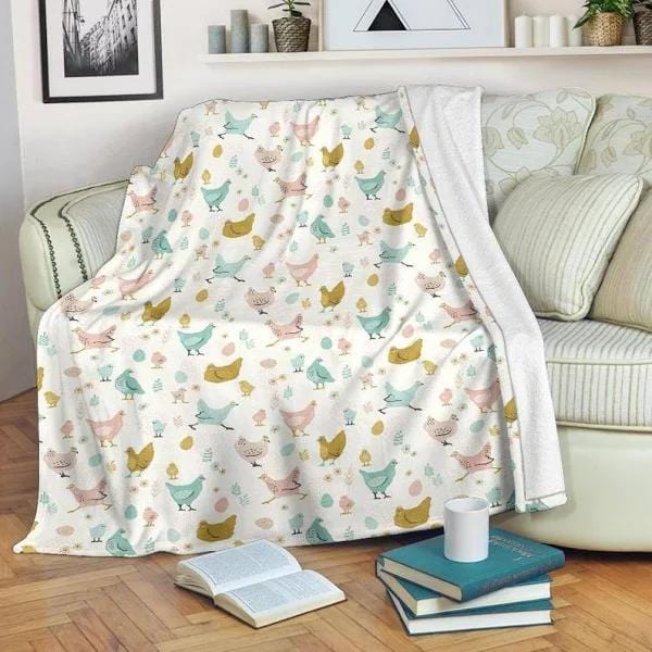 Cute Chicken Pattern Chicken Blanket