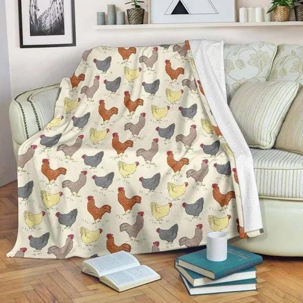 Cute Chicken Pattern Chicken Blanket