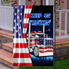 Keep On Trucking Trucker American Flag, House & Garden Flag