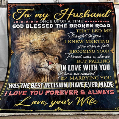 To My Husband Love From Wife Valentine Blanket Fleece & Sherpa