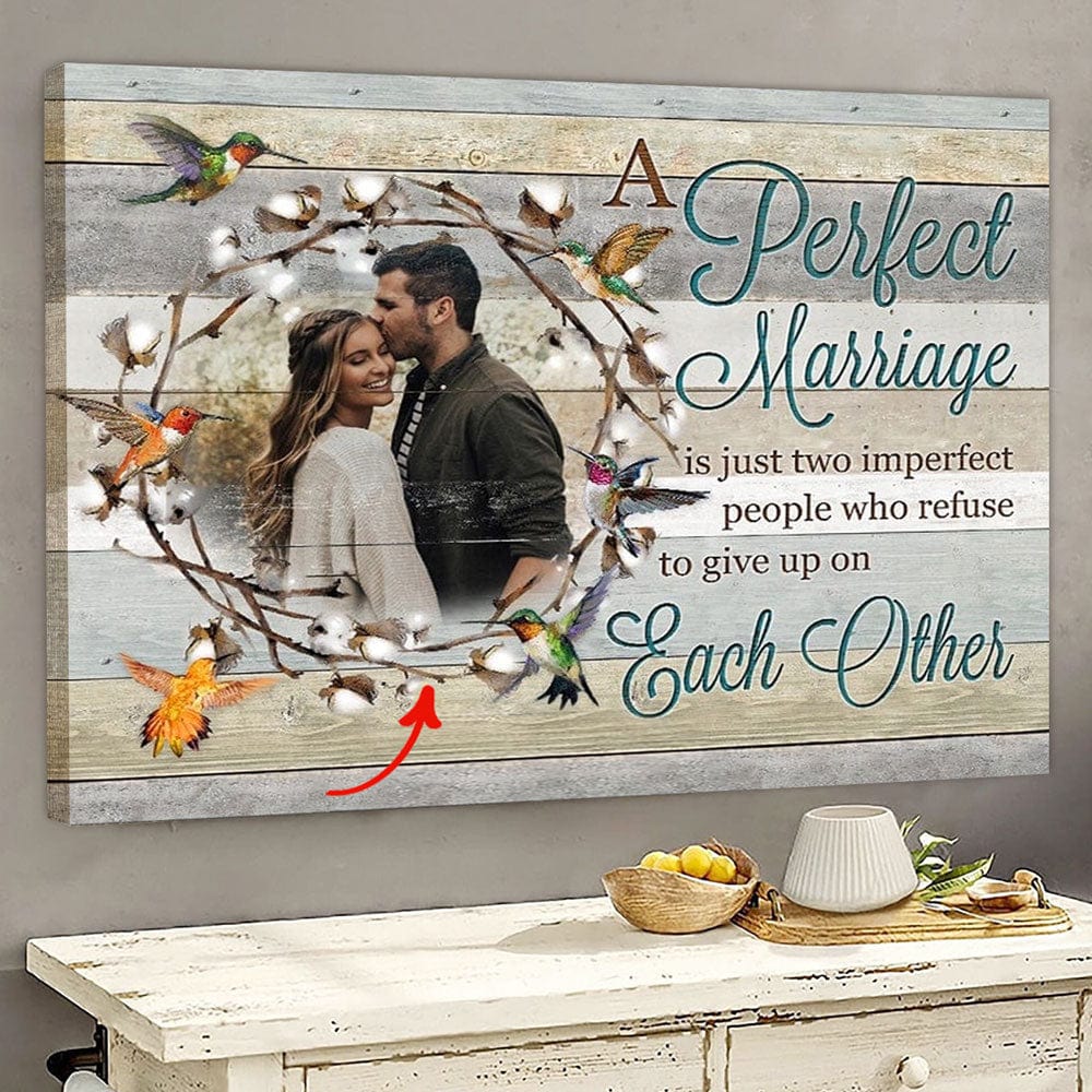 Póster personalizado de San Valentín con pareja de matrimonio perfecto, lienzo