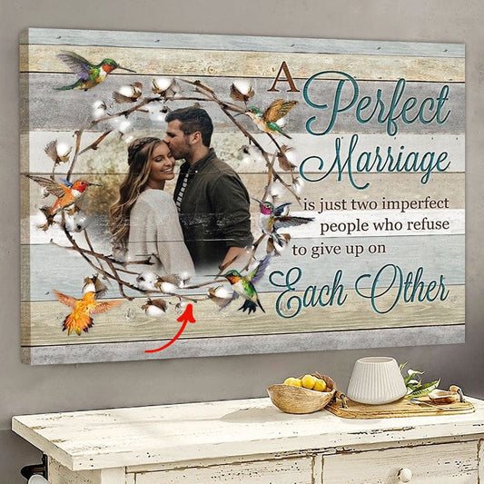 Póster personalizado de San Valentín con pareja de matrimonio perfecto, lienzo