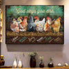 God Says You Are Flock Of Chicken Poster, Canvas
