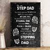 To My Stepdad, Bonus Dad Father's Day Poster, Canvas