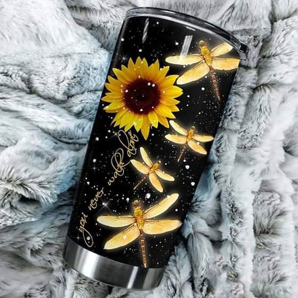 Sunflower Dragonfly Tumbler