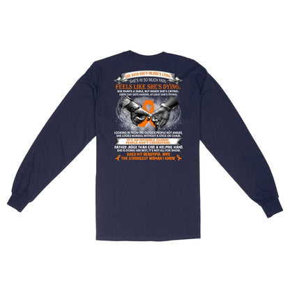 She Is My Beautiful Wife The Strongest Woman I Know Multiple Sclerosis Shirts