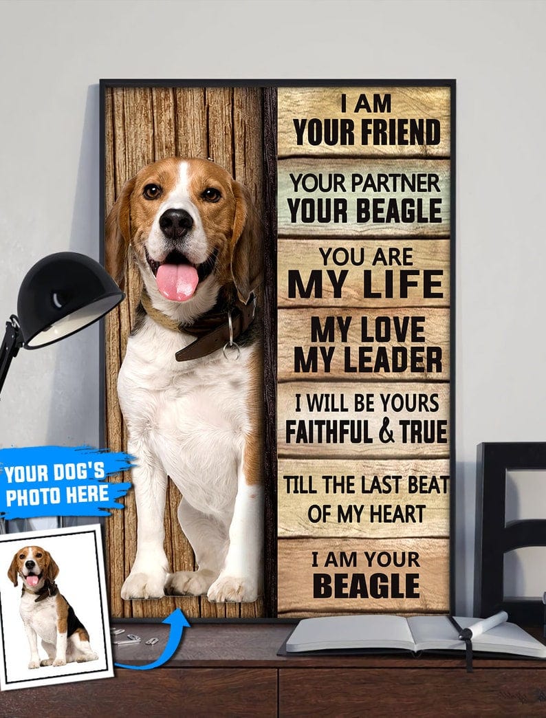 Personalized I Am Your Friend I Am Your Beagle Poster, Canvas