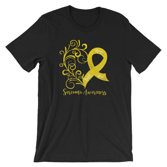 Faith Hope Love With Heart Sarcoma Awareness Shirt