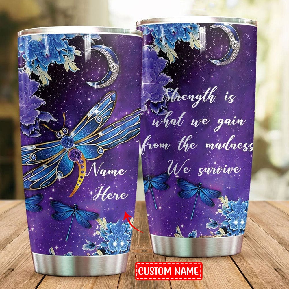 Personalized Mom Tumbler Purple - Don't Mess With Mamasaurus