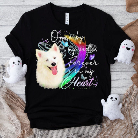 Una vez a mi lado, por siempre en mi corazón, camiseta para perro esquimal americano