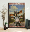 Basset Hound Motorcycle Everything Will Kill You So Choose Something Fun Poster, Canvas