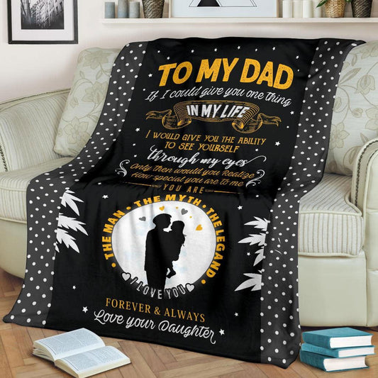 Para mi papá, si pudiera darte una cosa Manta de polar y sherpa para el Día del Padre