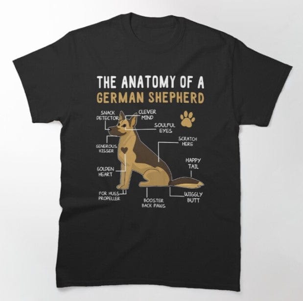 The Anatomy Of A German Shepherd Dog Shirt