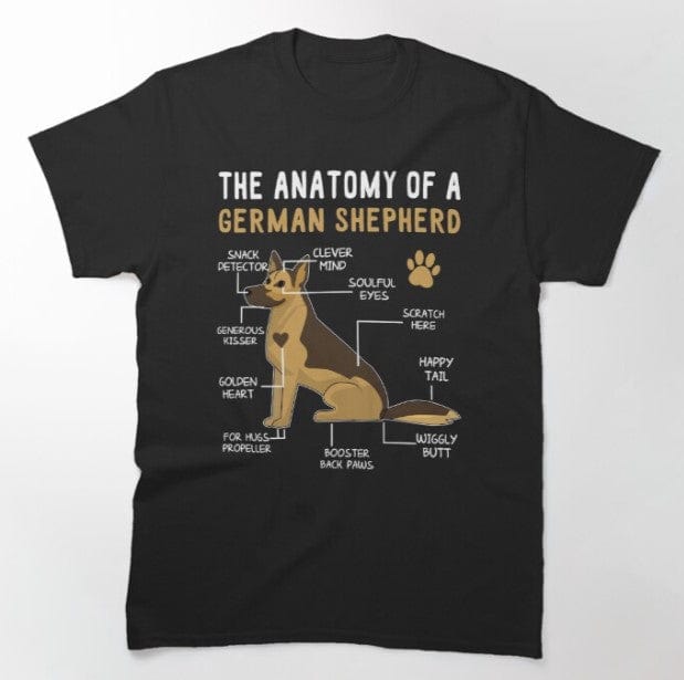 The Anatomy Of A German Shepherd Dog Shirt