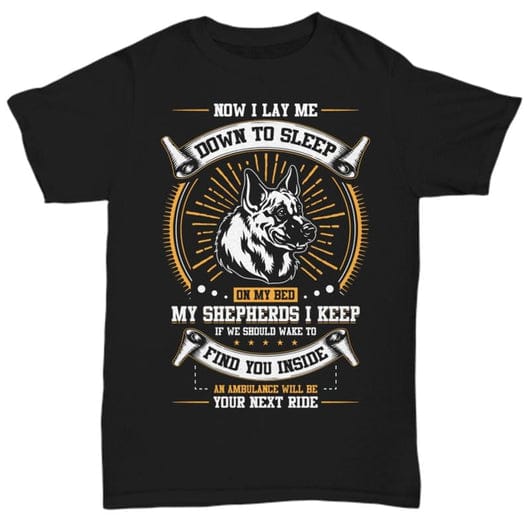 Now I Lay Me Down To Sleep German Shepherd Dog Shirt