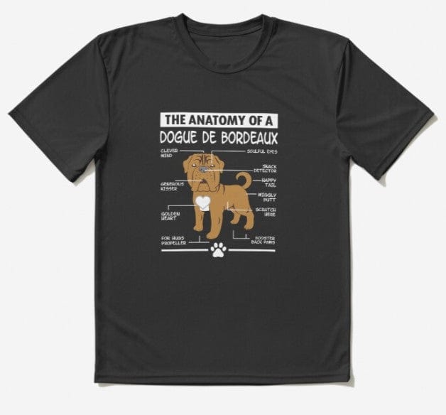 La anatomía de una camiseta de Dogo de Burdeos