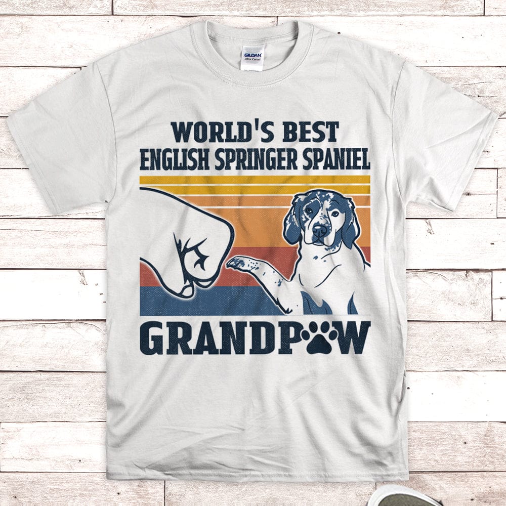 La mejor camiseta del mundo para el abuelo de Springer Spaniel Inglés