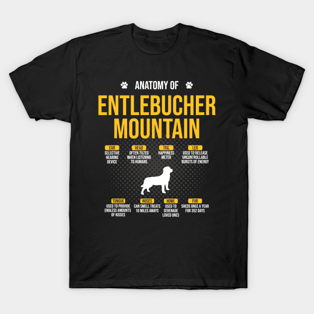 Camiseta con la anatomía de la montaña Entlebucher