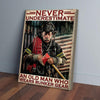 Never Underestimate An Old Man Who Wears Bunker Gear Firefighter Poster, Canvas